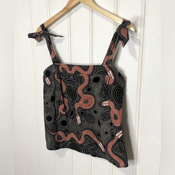 Corey Lynn Calter Anthropologie Ibiza Snake Print Tank Top Sz Small - Picture 7 of 7